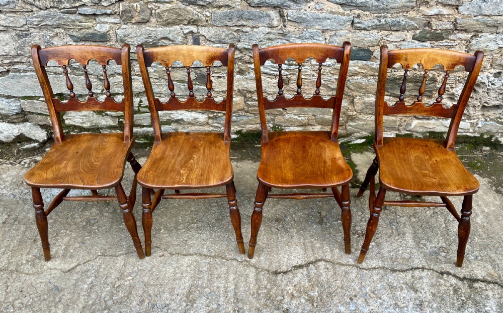 Set of 4 Victorian Elm Chairs View II