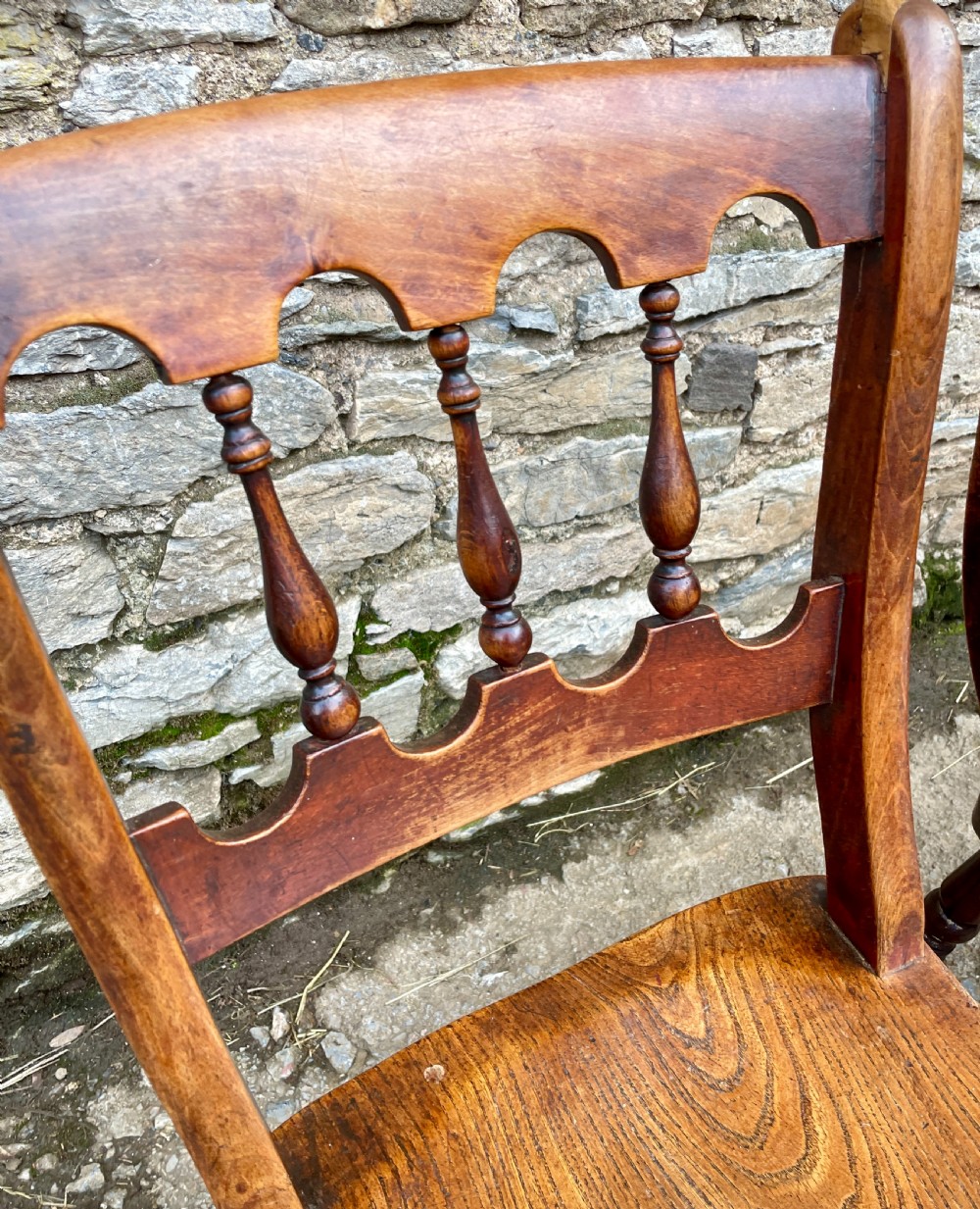 Set of 4 Victorian Elm Chairs View IV