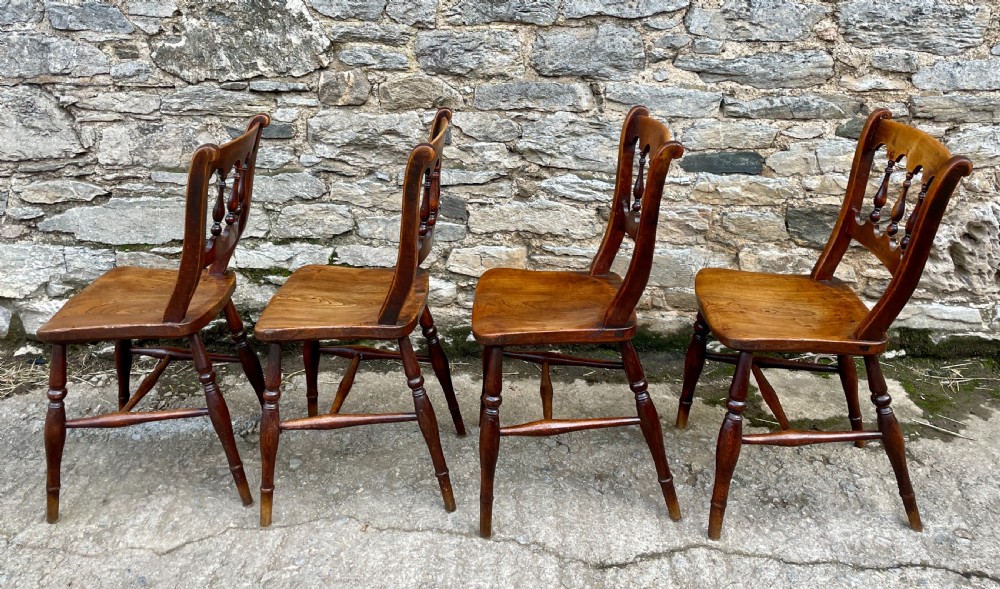 Set of 4 Victorian Elm Chairs View V