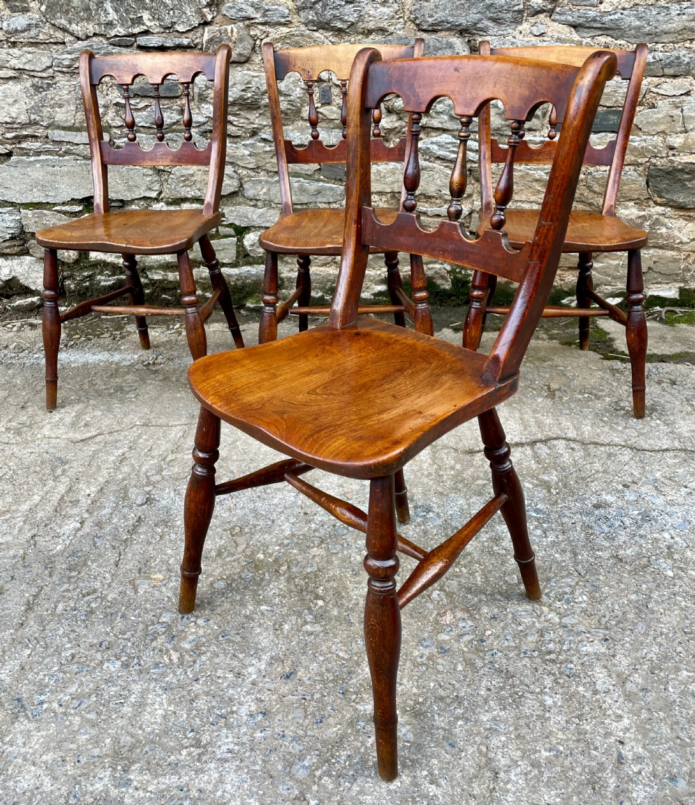 Set of 4 Victorian Elm Chairs View VIII