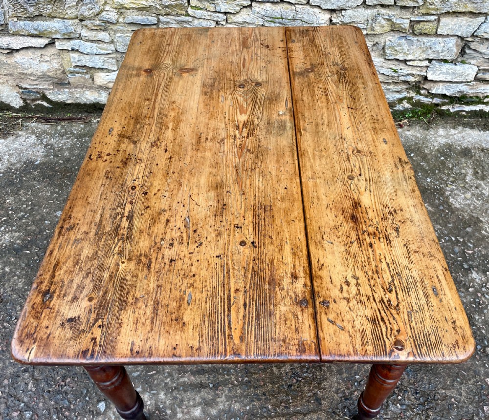 Victorian Pine Farmhouse Table View V