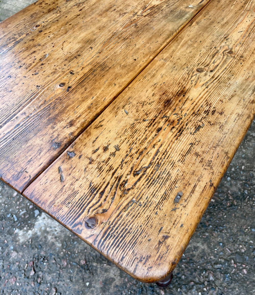 Victorian Pine Farmhouse Table View IX