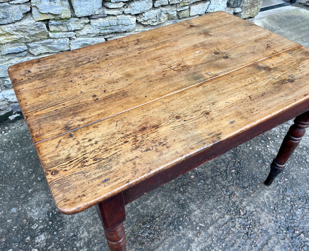 Victorian Pine Farmhouse Table View XIV