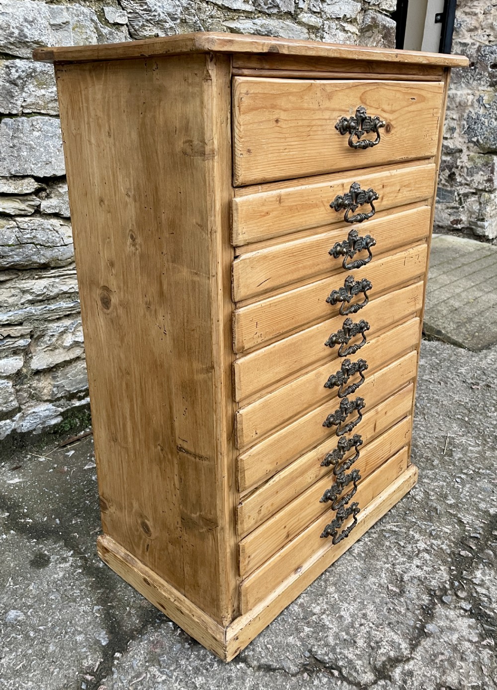 Antique Pine Flight of Drawers View VI