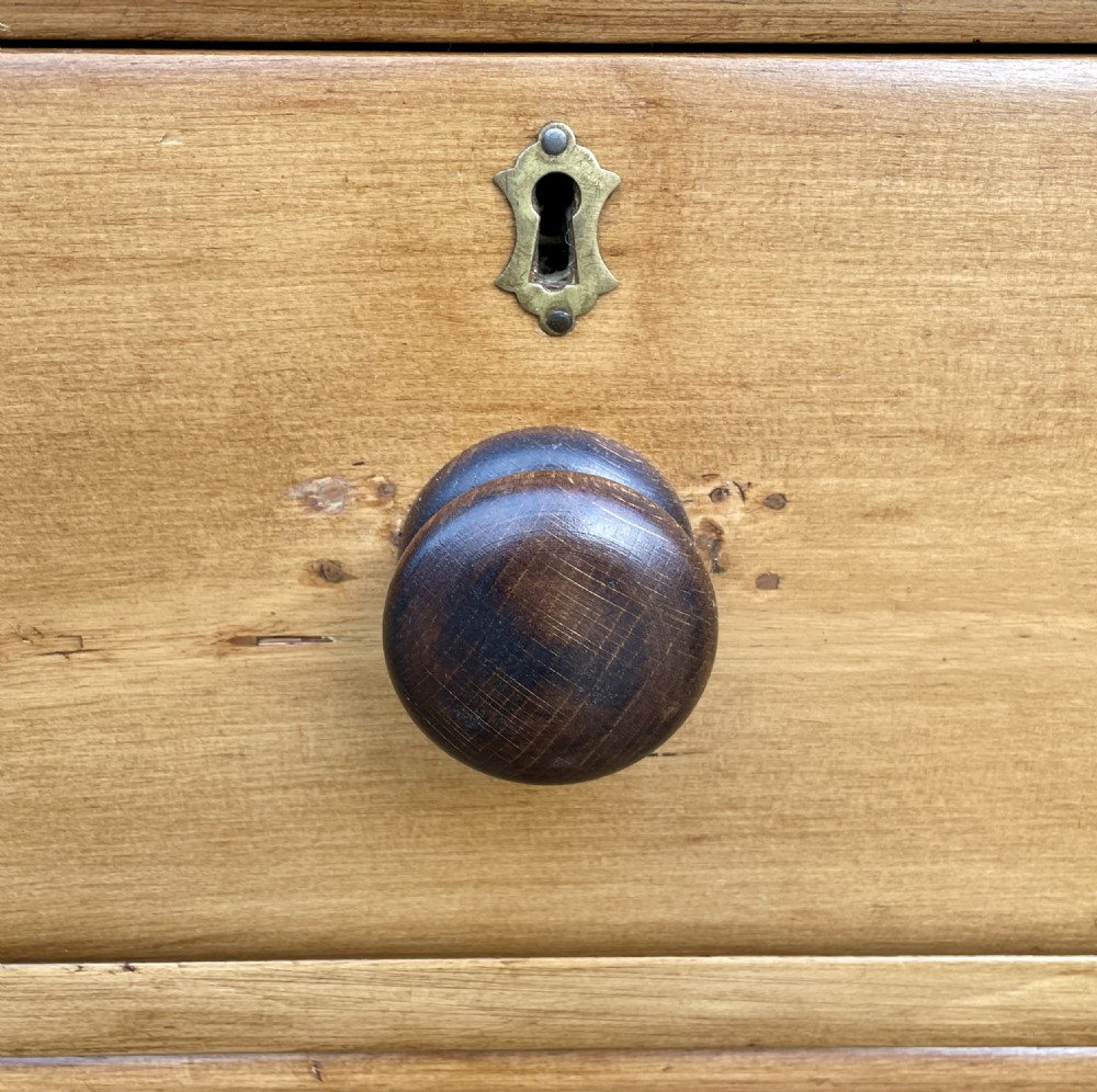 Small Antique Stripped Pine Chest of Drawers View VII