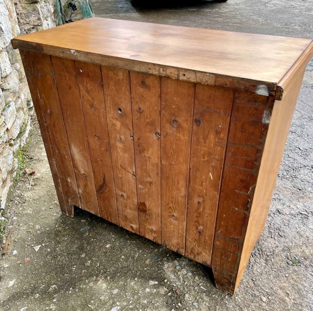 Small Antique Stripped Pine Chest of Drawers View XV