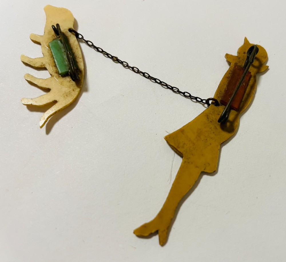 Art Deco Novelty Celluloid Brooch View III