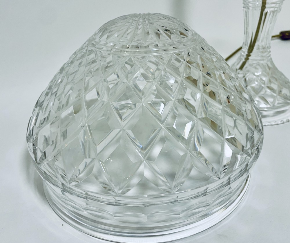 Antique Cut Glass Mushroom Table Lamp View XIII