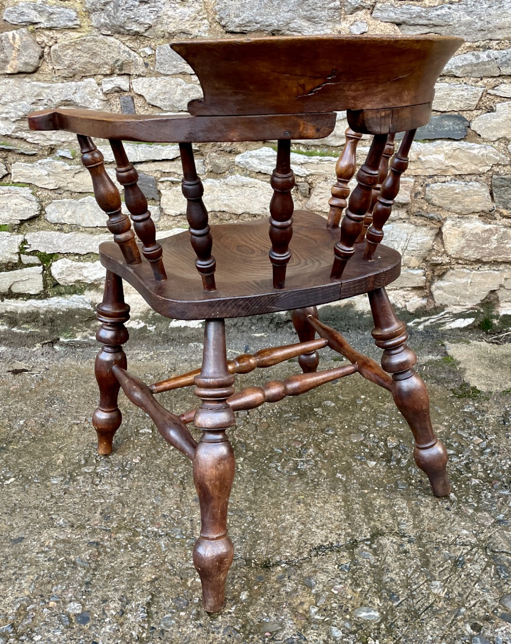 Victorian Elm Seated Captain’s Chair View IV