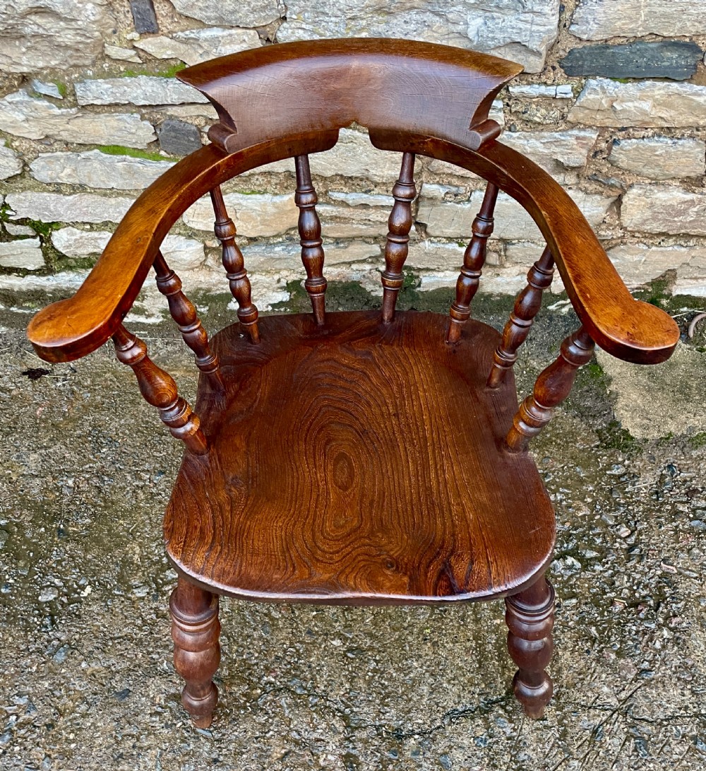Victorian Elm Seated Captain’s Chair View VII