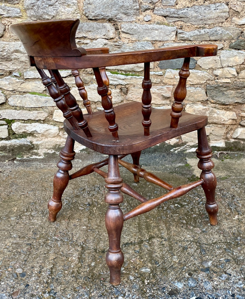 Victorian Elm Seated Captain’s Chair View IX