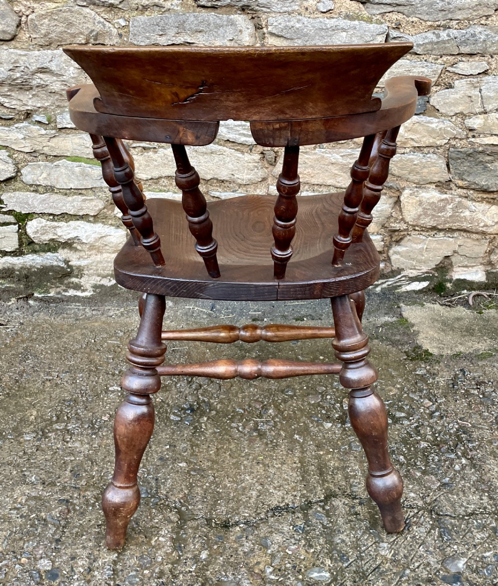 Victorian Elm Seated Captain’s Chair View X