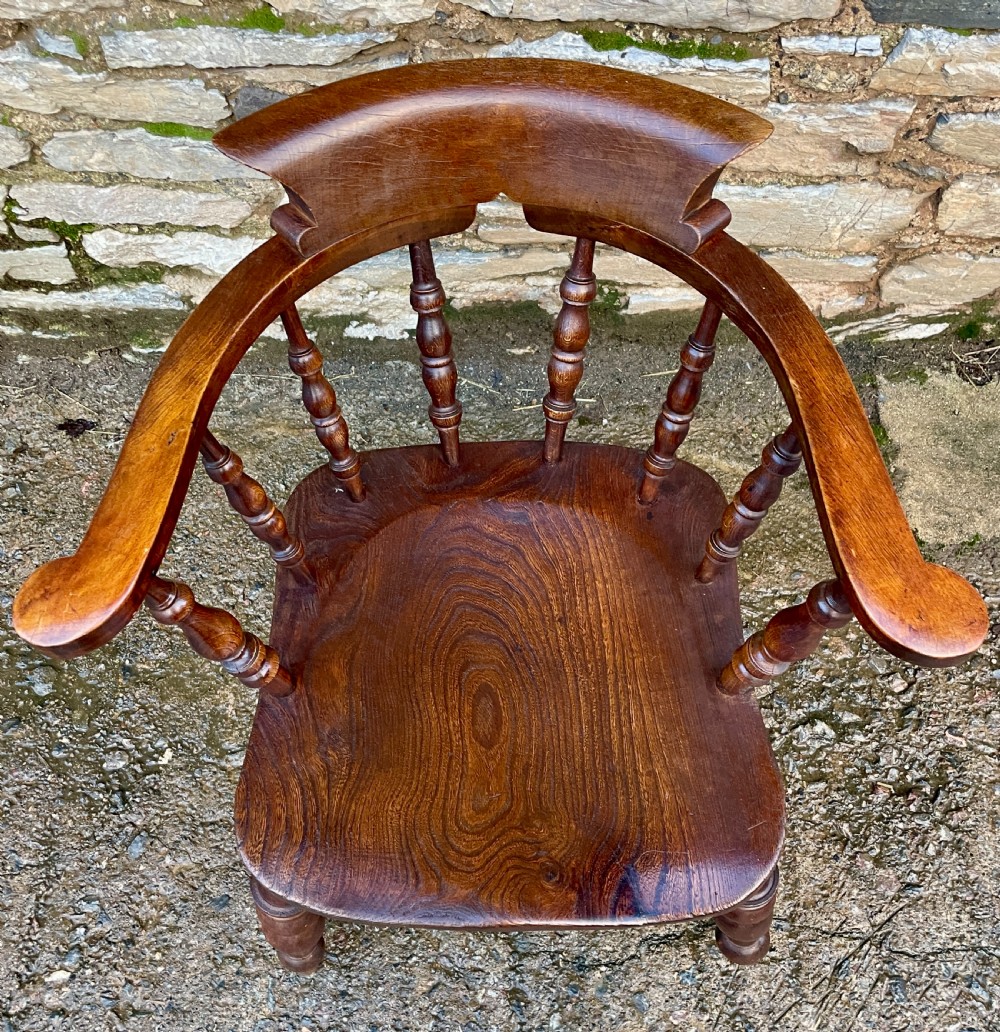 Victorian Elm Seated Captain’s Chair View XII