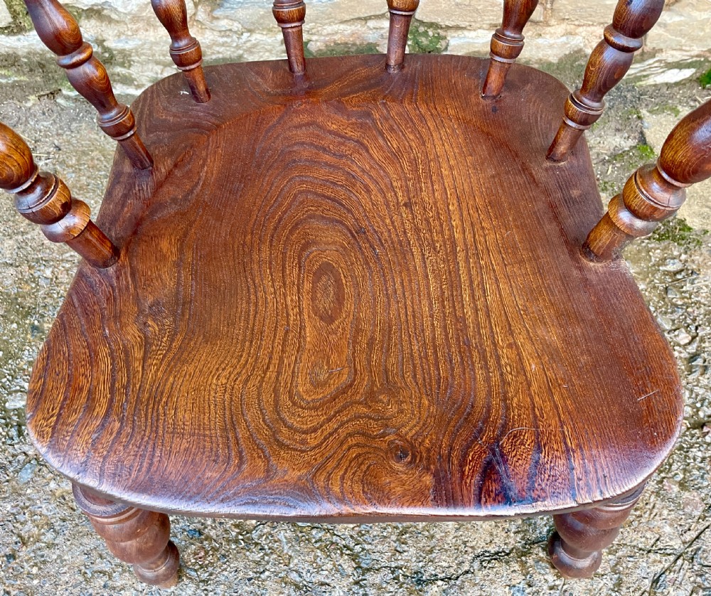 Victorian Elm Seated Captain’s Chair View XIII
