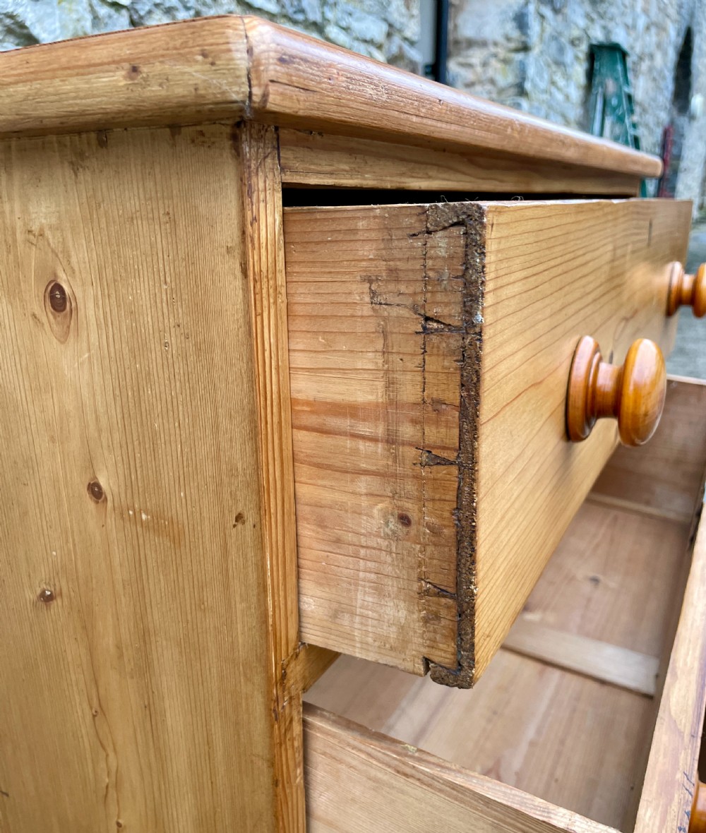 Small Antique Pine Chest of Drawers View XI