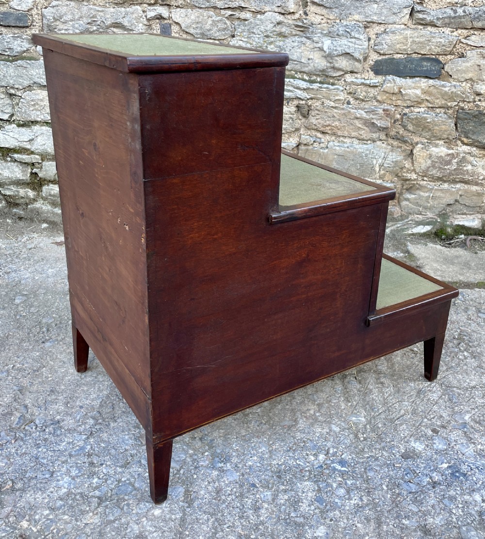 Georgian Mahogany Bed / Library Steps View VI