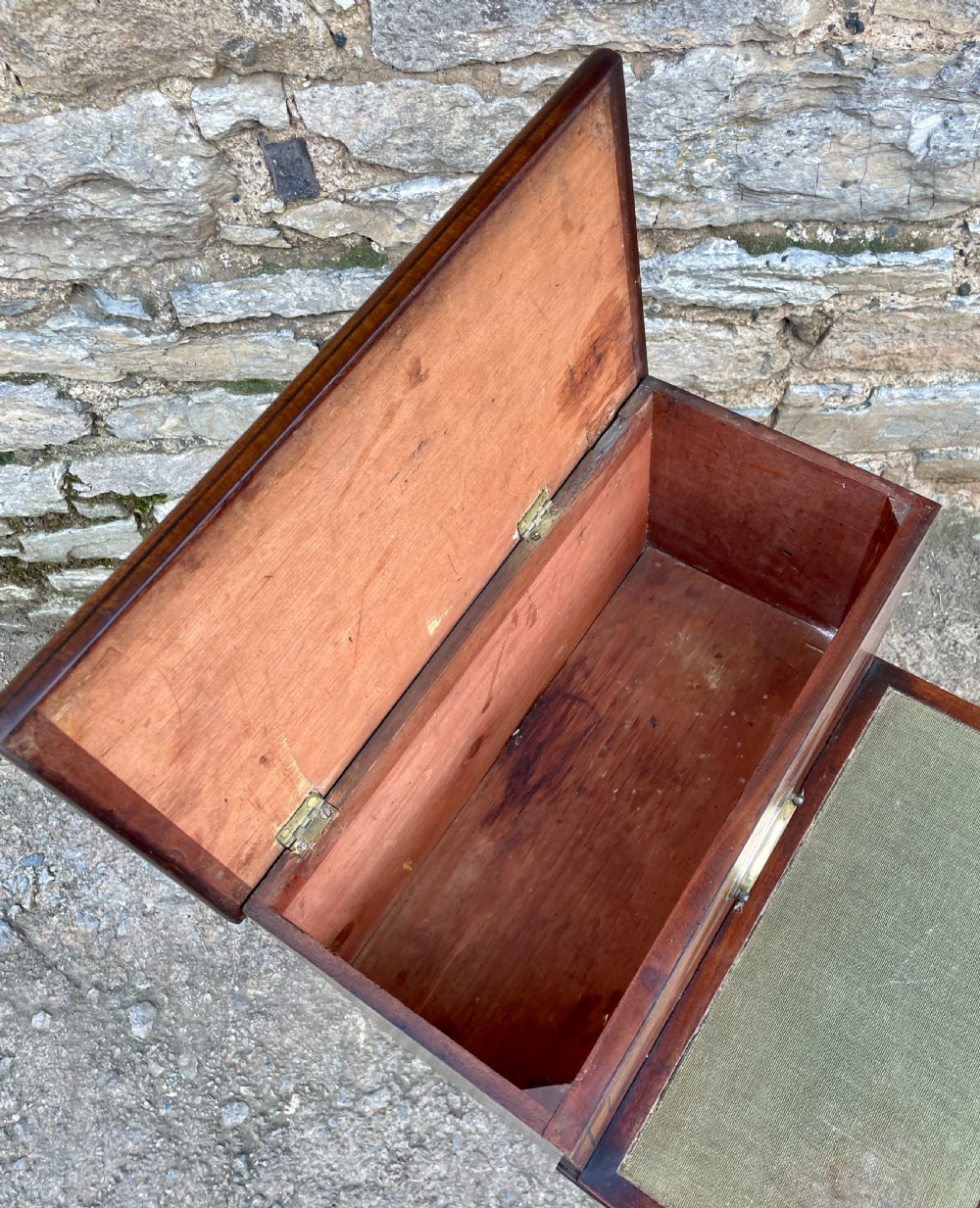 Georgian Mahogany Bed / Library Steps View X