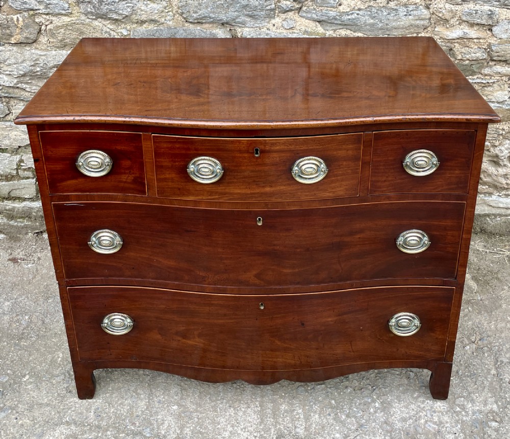 Georgian Mahogany Serpentine Chest of Drawers View III