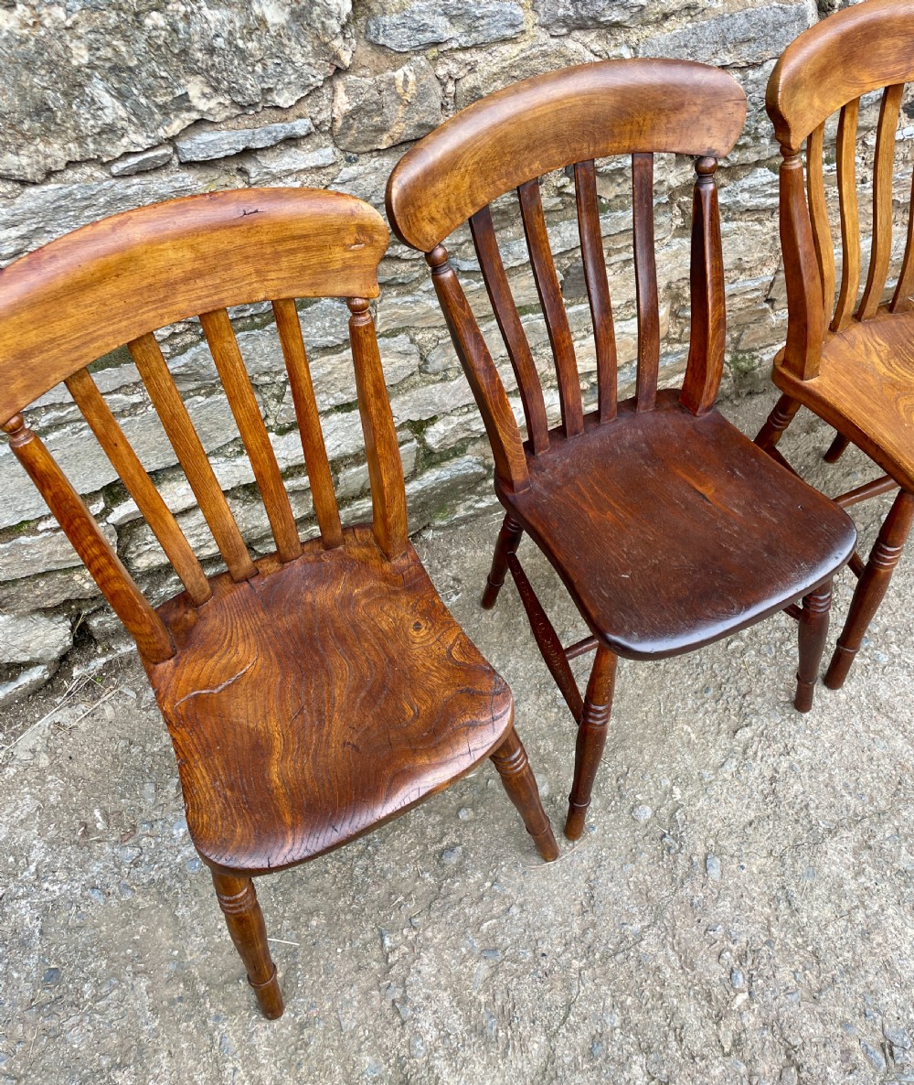 Set of 6 Victorian Lathe Back Country Chairs View III