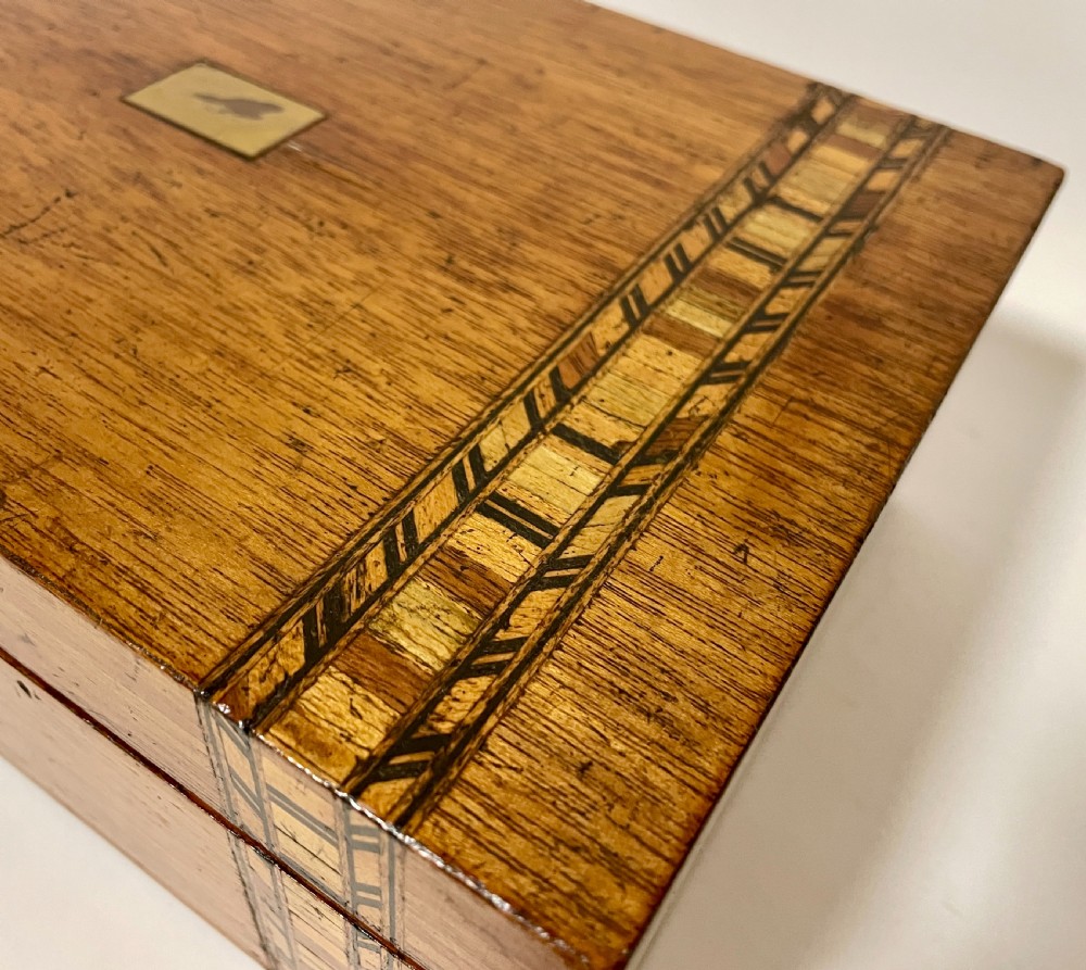 Small Antique Inlaid Writing Slope View III
