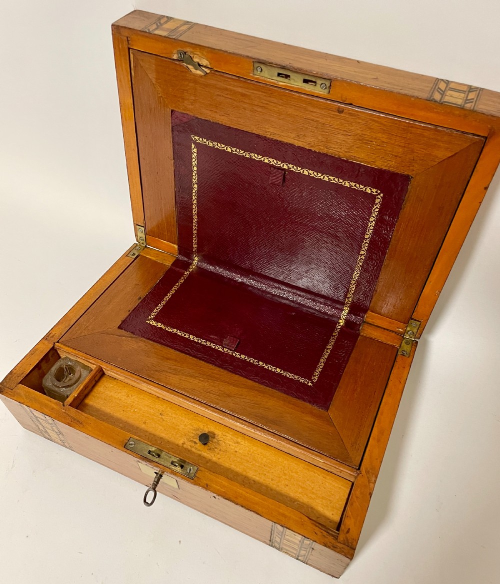 Small Antique Inlaid Writing Slope View VI