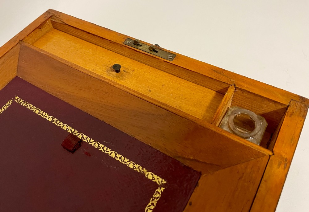Small Antique Inlaid Writing Slope View X