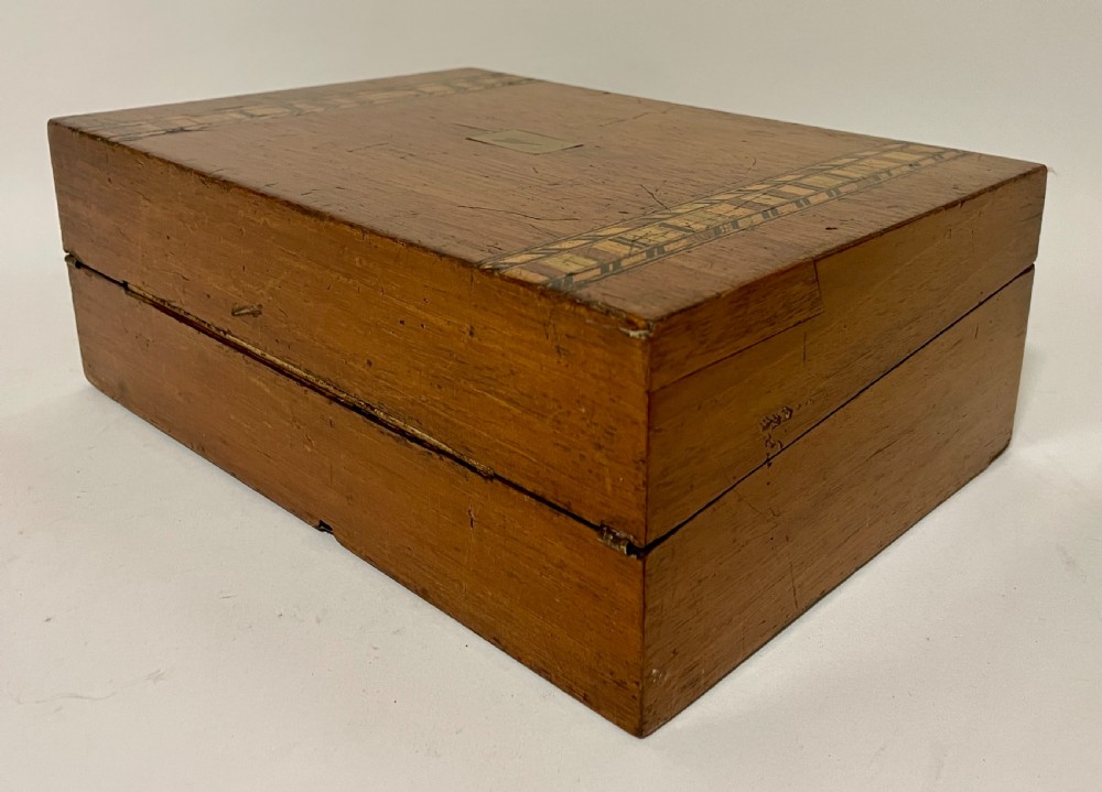 Small Antique Inlaid Writing Slope View XIV