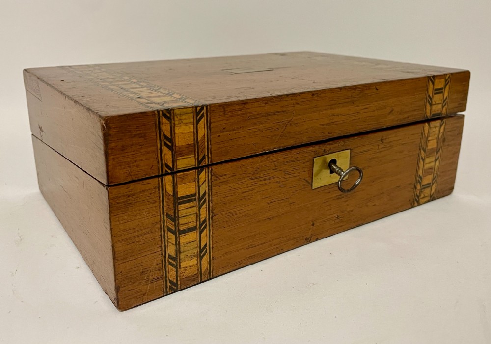 Small Antique Inlaid Writing Slope View XVII