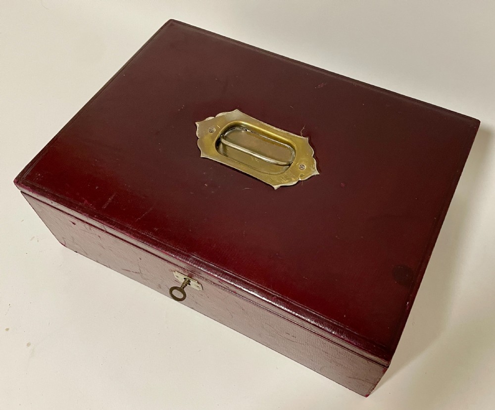 Antique Leather Writing Box View II