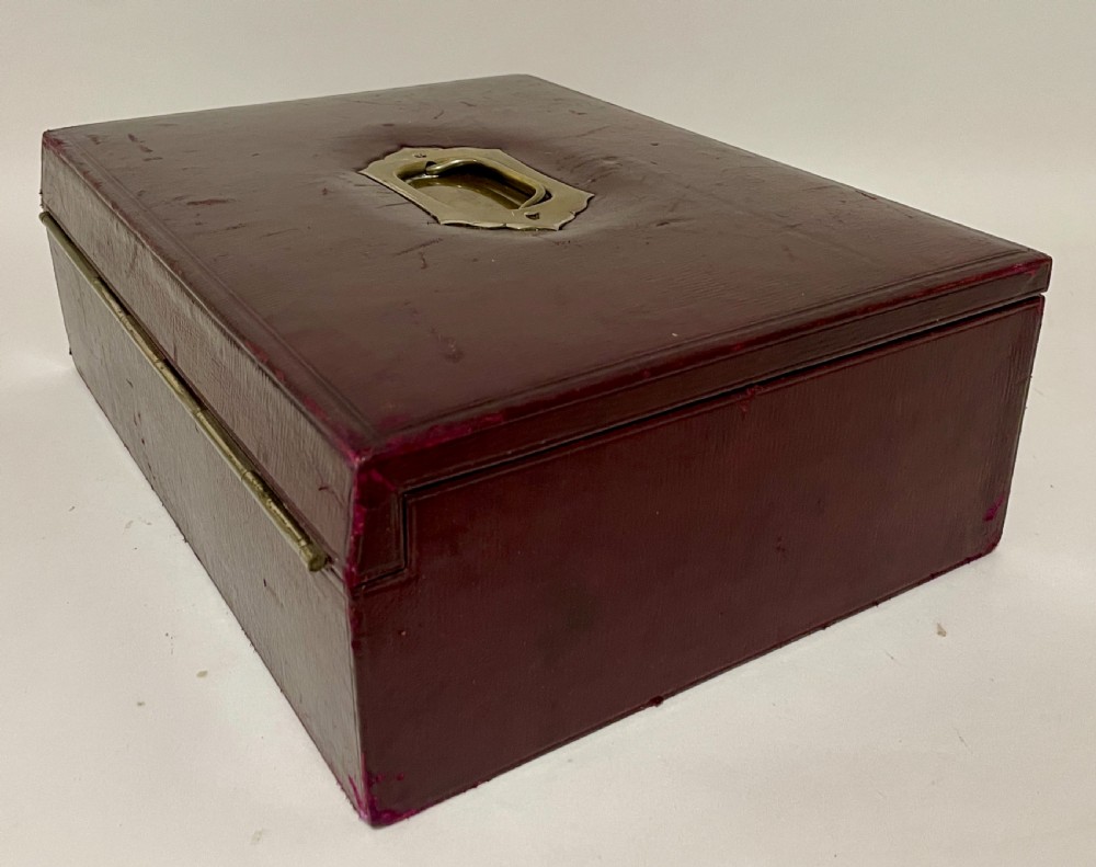Antique Leather Writing Box View IV