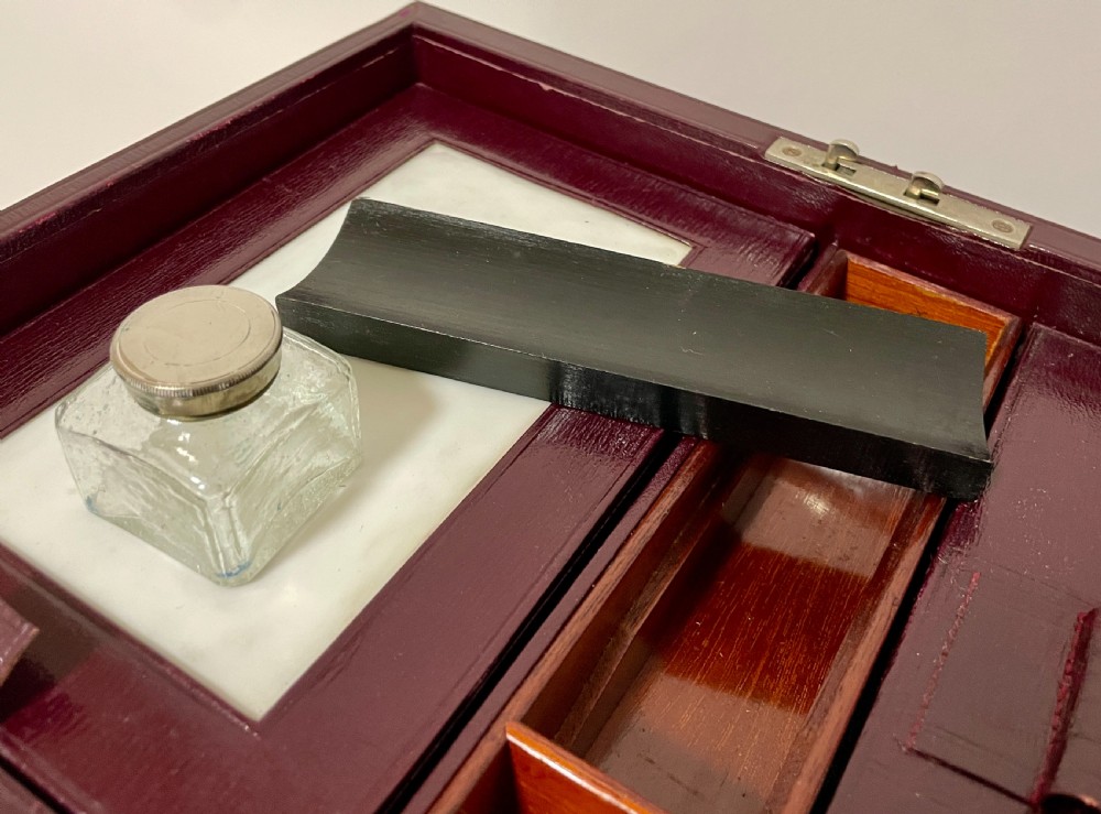 Antique Leather Writing Box View XI