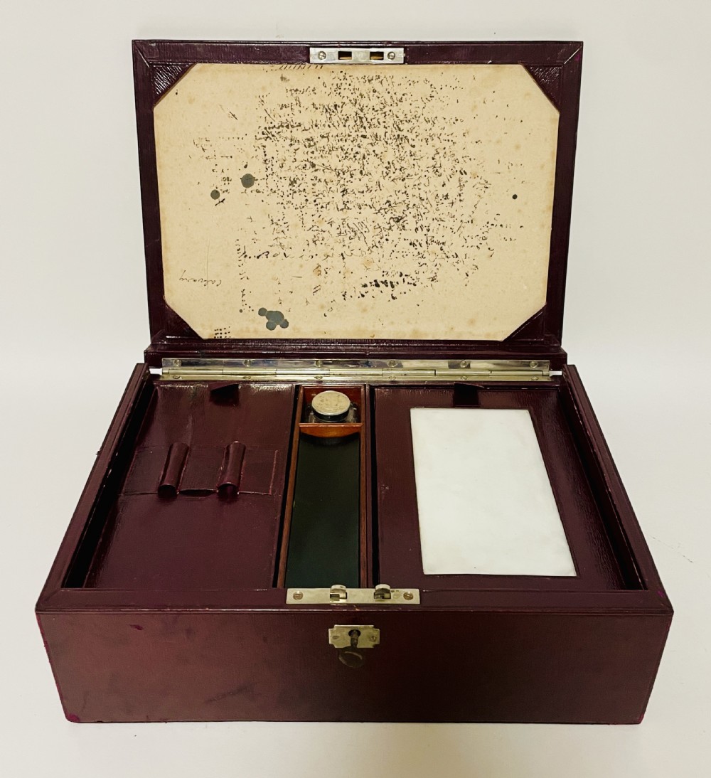 Antique Leather Writing Box View XVI