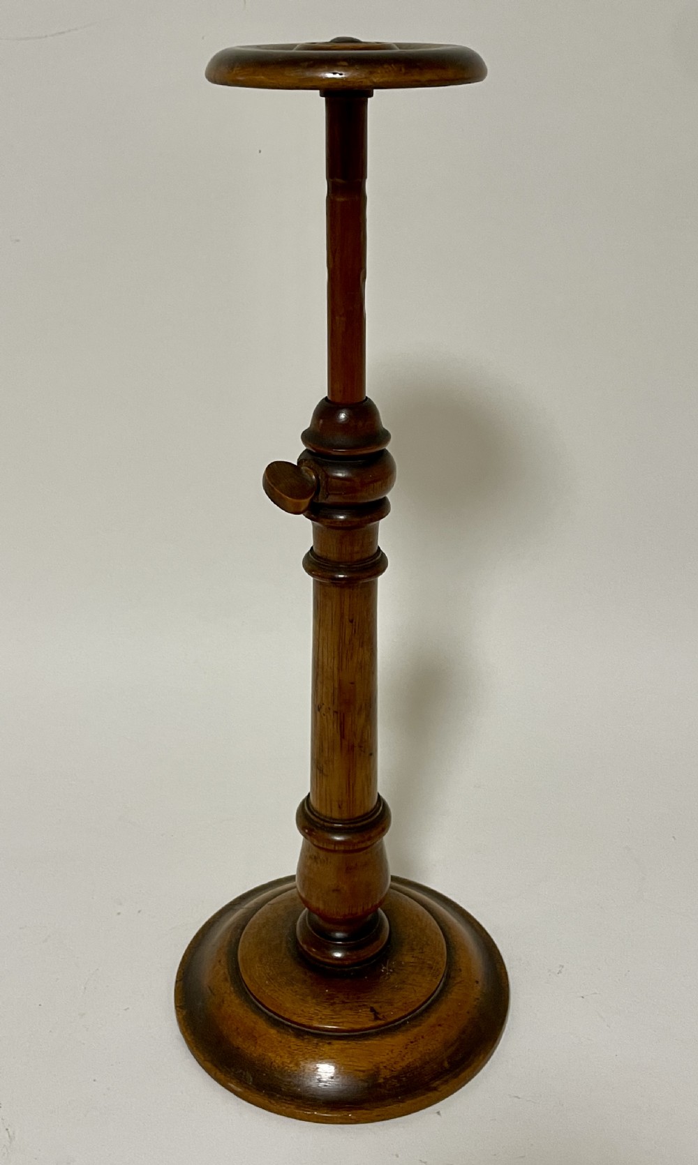 Victorian Turned Wood Adjustable Hat or Wig Stand