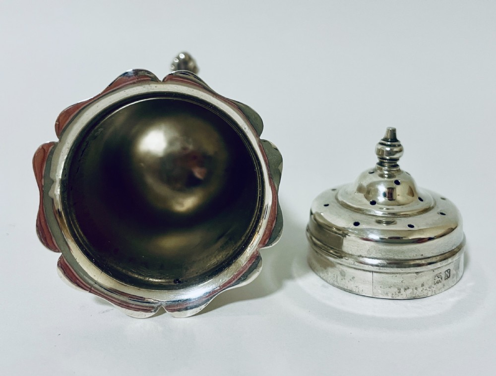 Antique Silver Pepper Pot View X