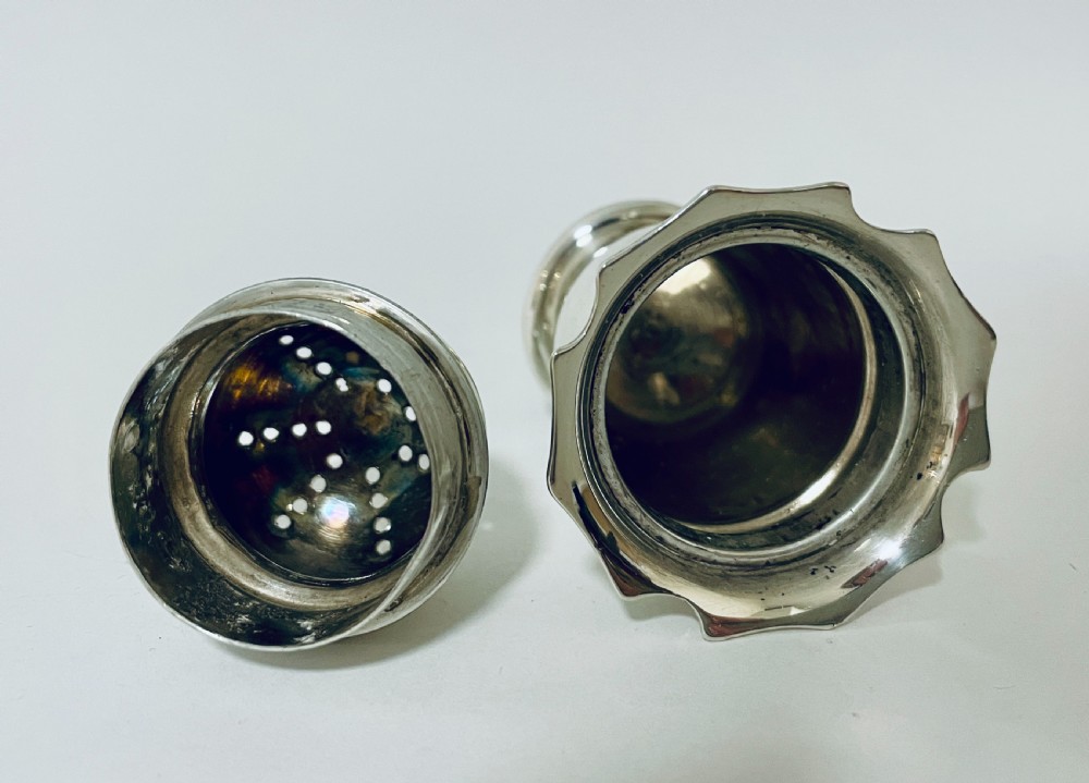 Edwardian Silver Pepper Pot View IX