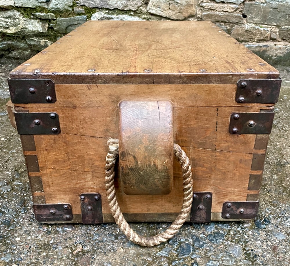 Antique 1914 Military Pine Chest View VI