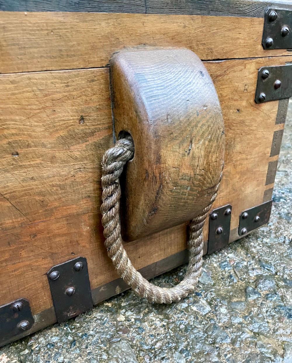 Antique 1914 Military Pine Chest View XII