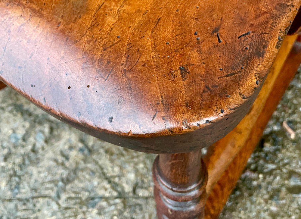 Victorian Elm Lathe Back Rocking Chair View XIV