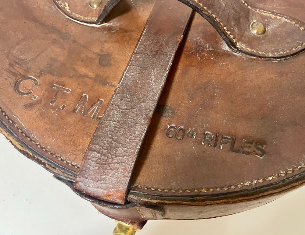 Victorian Leather Double Top Hat Box View V