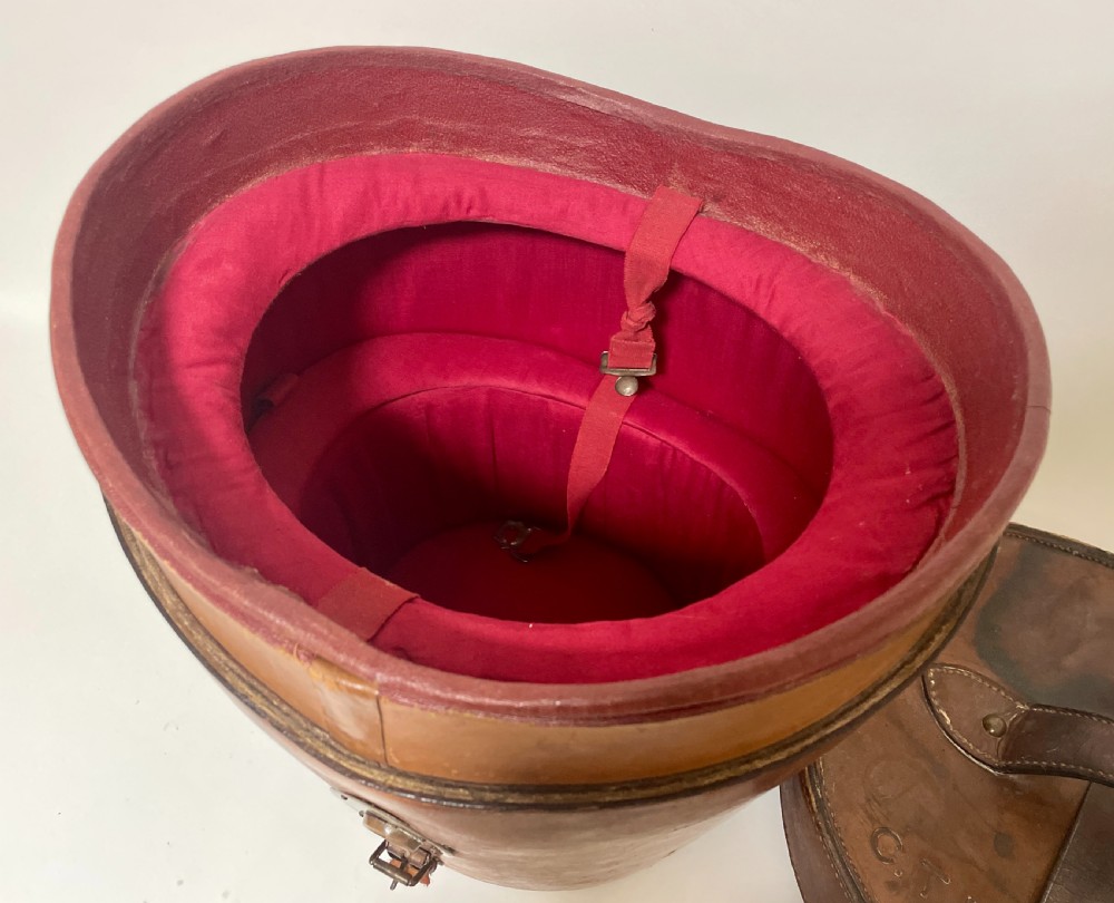 Victorian Leather Double Top Hat Box View X