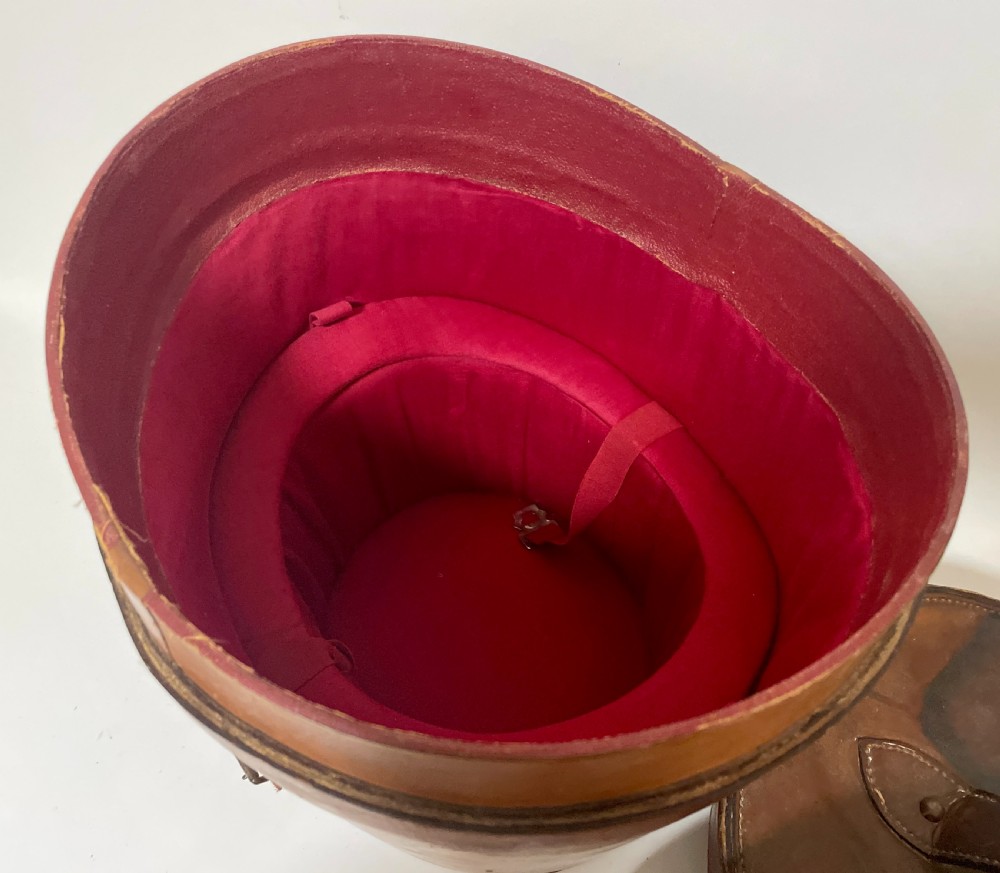 Victorian Leather Double Top Hat Box View XI