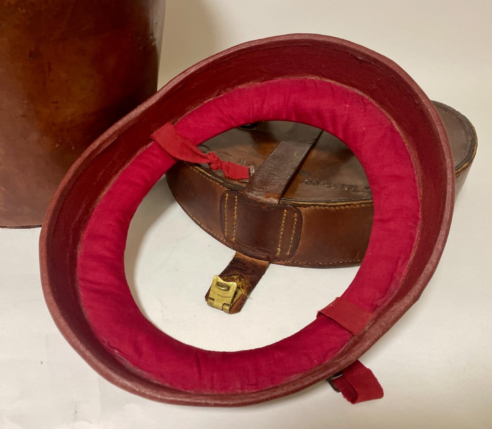 Victorian Leather Double Top Hat Box View XX