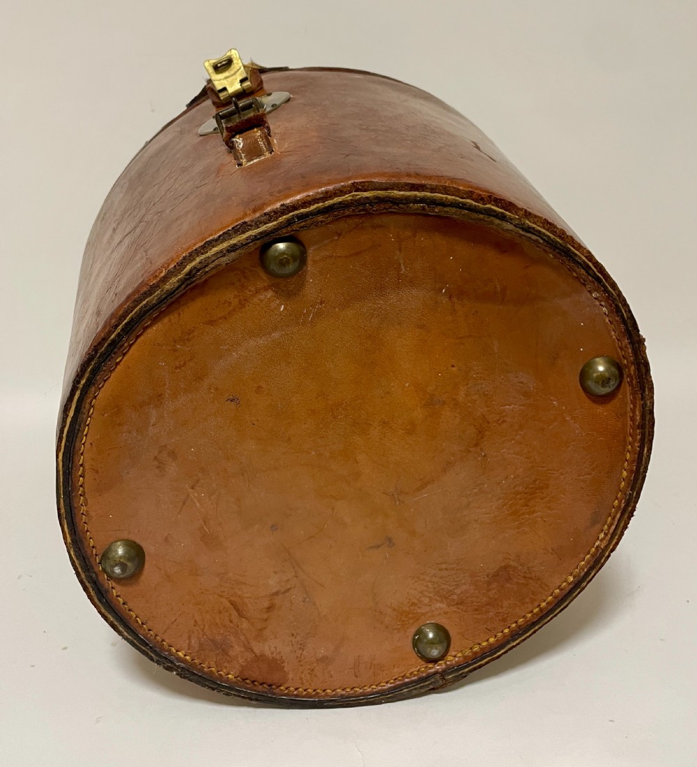 Victorian Leather Double Top Hat Box View XXII