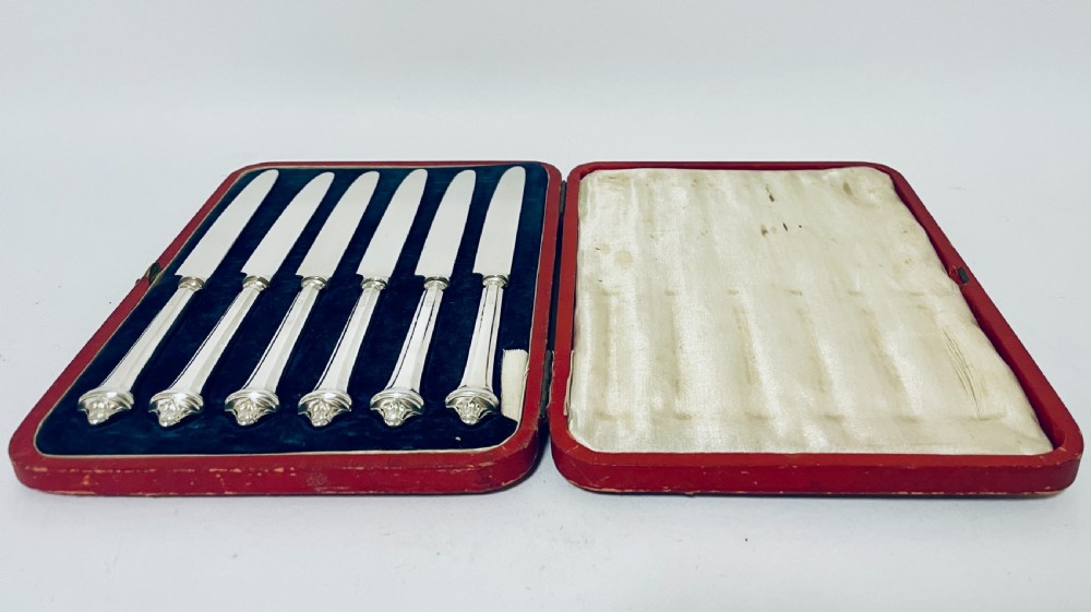 Set of 6 Antique Silver Handled Dessert Knives View IV