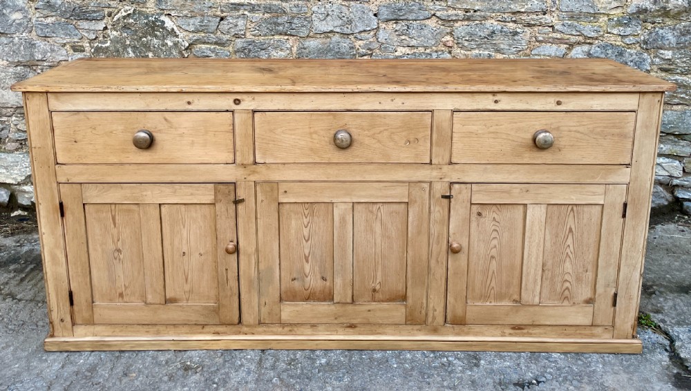 Large Victorian Pine Dresser Base