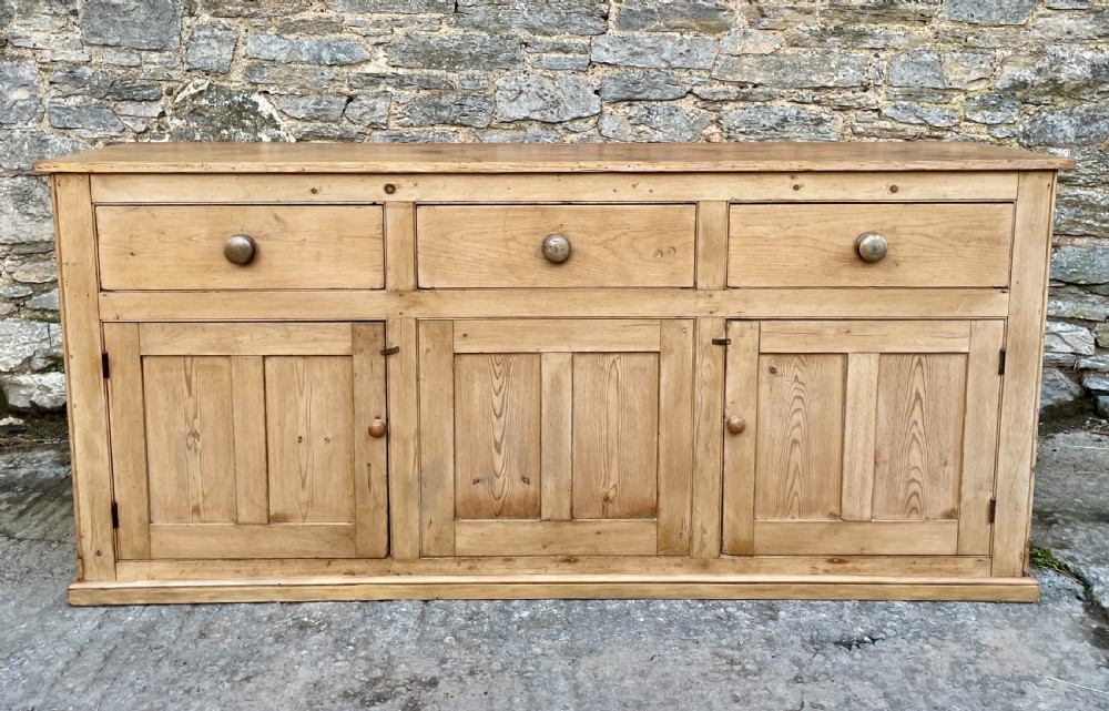 Large Victorian Pine Dresser Base View III