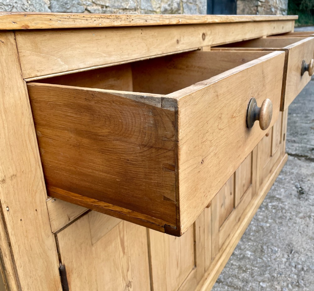 Large Victorian Pine Dresser Base View XXII
