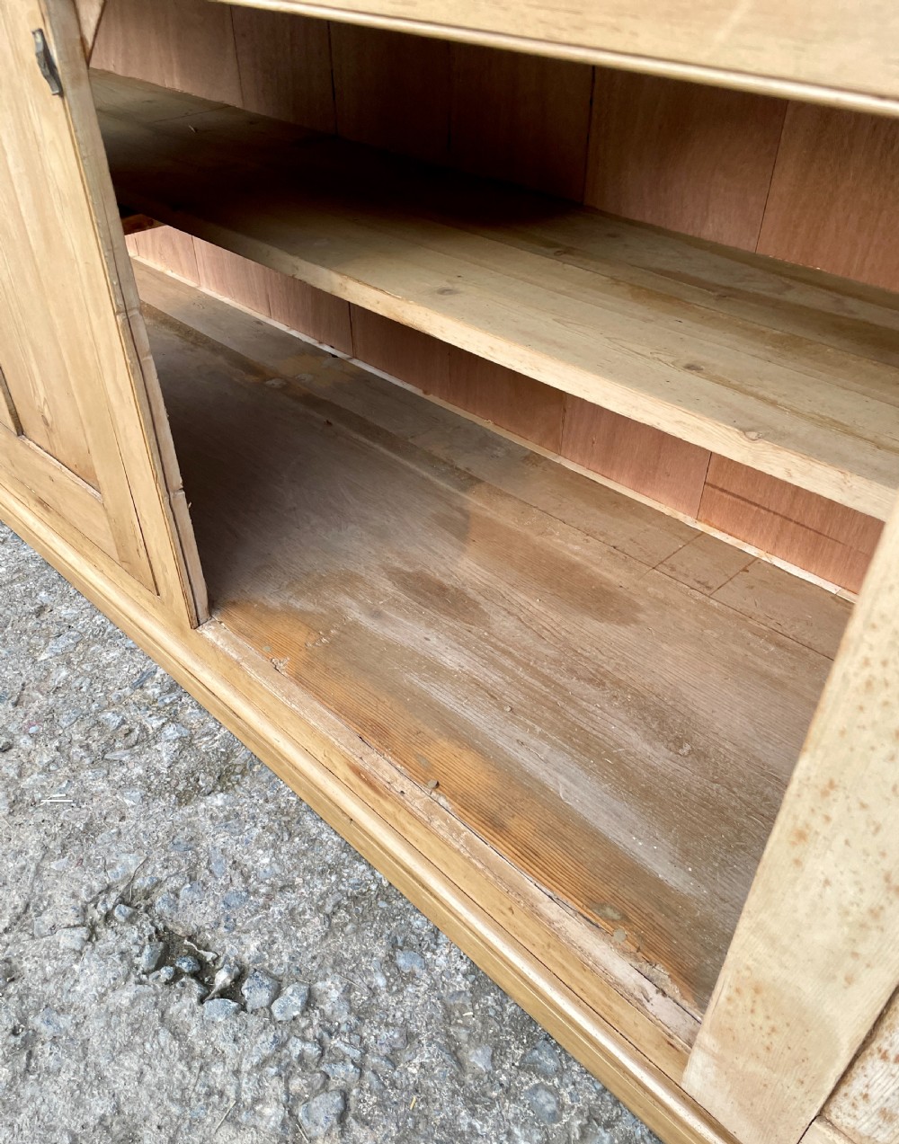 Large Victorian Pine Dresser Base View XXV