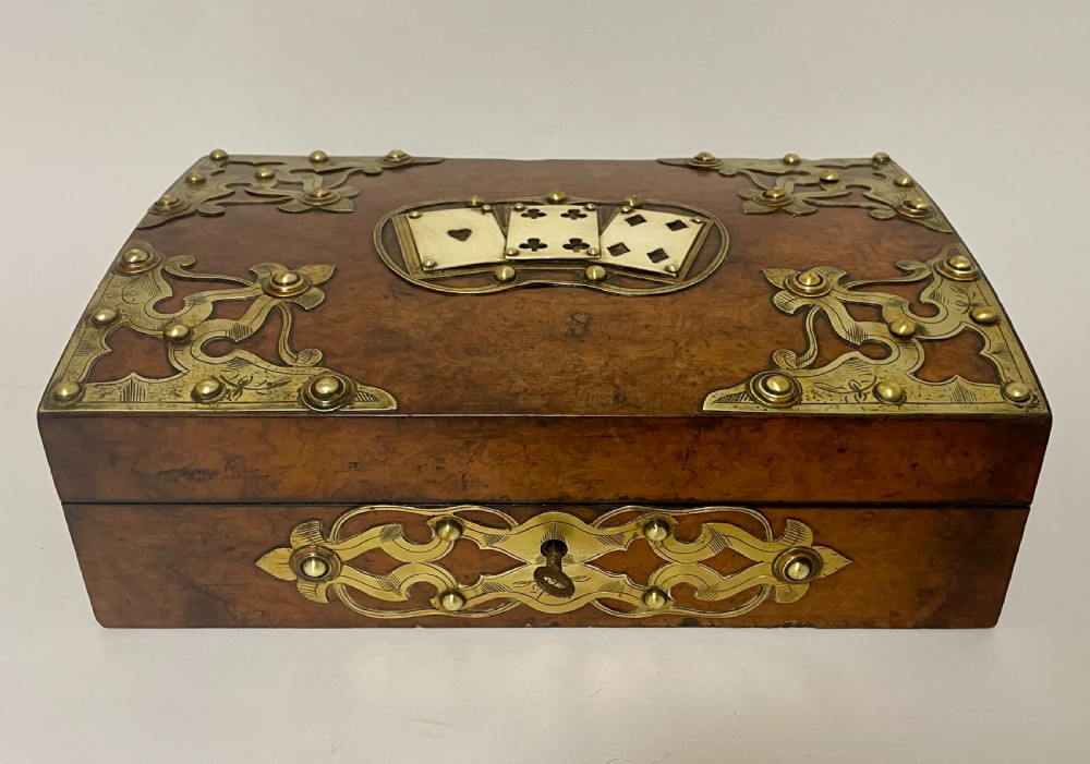Victorian Brass Mounted Games Box