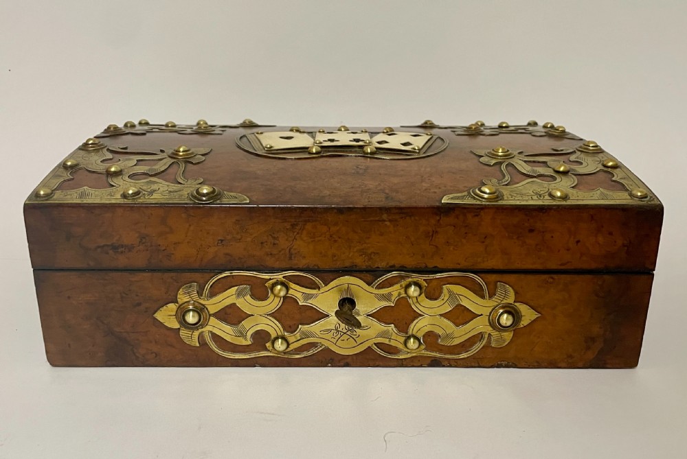 Victorian Brass Mounted Games Box View II